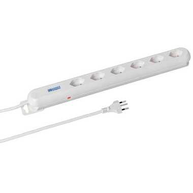 STEFFEN, Steffen Steckdosenleiste Linea Plus Weiss | 6 × T13 | 3 m