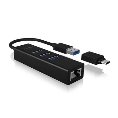 ICY BOX, ICY BOX USB Hub & Gigabit Eth. LAN IB-HUB1419-LAN 3x USB-A
