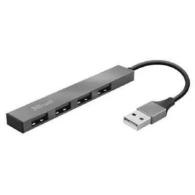 Trust, Trust Halyx Aluminium 4-Port Mini USB Hub - Hub
