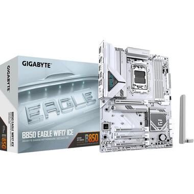 Gigabyte, Gigabyte B850 EAGLE WF7 ICE Mainboard Sockel (PC) AMD® AM5 Formfaktor (Details) ATX Mainboard-Chipsatz AMD® B850
