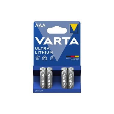 VARTA, VARTA Lithium 6103301404 AAA/LR03, 4 St&uuml;ck