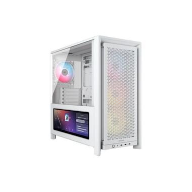Corsair, Corsair FRAME 4000D LCD RS ARGB Midi-Tower PC-Gehäuse Schwarz 4 Vorinstallierte LED Lüfter