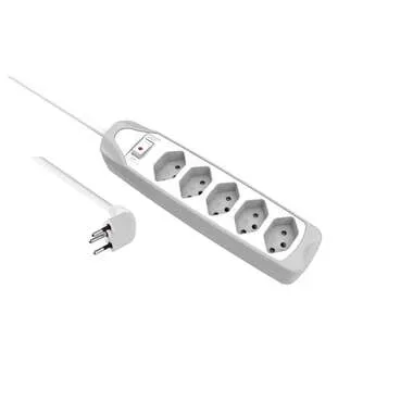 SCHOENENBERGER, SCHOENENBERGER Steckdosenleiste 1.5m 85.200.GY Fix-Line silicone 5xT13 weiss