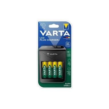 VARTA, VARTA LCD Plug Charger 56706 57687101441 avec 4x AA, 2100mAh