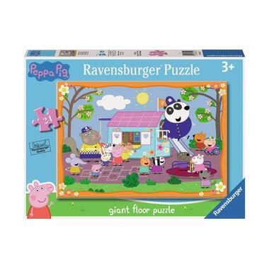 Ravensburger Verlag GmbH, Ravensburger Kinderpuzzle 03141 - Peppa Pigs Clubhouse - Bodenpuzzle mit 24 großen Puzzleteilen, für Peppa Wutz-Fans ab 3 Jahren