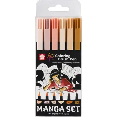 Sakura, Sakura Koi Brush Pen Manga Set | 6 Stück