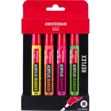 Amsterdam, Amsterdam Acryl Marker Set Reflex | 4 Stück