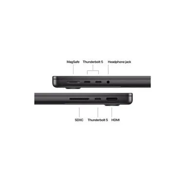 Apple, Apple Notebook "MacBook Pro 14 M5 Max 2026 18C CPU/32C GPU/2 TB/36 GB" 36,068 cm / 14,2 ″ Apple M5 Max 2.000 GB SSD Integrierte NPU (Neural Processing Unit)