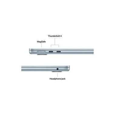 Apple, Apple Notebook "MacBook Air 13 2026 M5 10C GPU / 24 GB / 1 TB Sky Blue" / 13,6 ″ Apple Integrierte NPU (Neural Processing Unit)