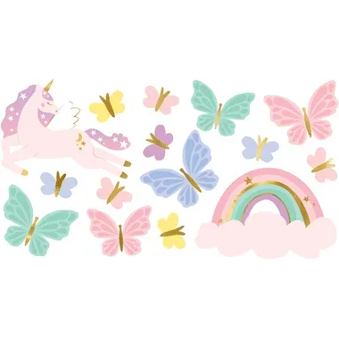 undefined, Partydeco Tattoo Set Einhorn Mix