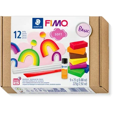 FIMO, Fimo Soft Basic-Set | 9 Halbblöcke à 25 g
