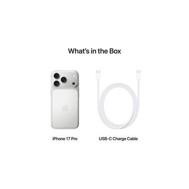 Apple, Apple Smartphone "iPhone 17 Pro" Silberfarben Induktionsladung