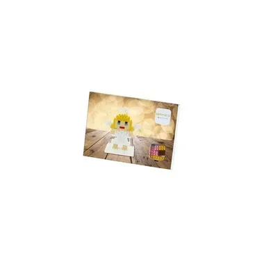 Schäfer Toy Company GmbH, BRIXIES 220010 - Postkarte Engel mit 3D Konstruktionsbausatz aus Ministeinen, 64 Teile