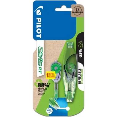 Pilot, PILOT Korrekturroller WHITELINE 125.001.00BL02 4mmx6m, Begreen