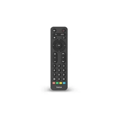 Hama, hama Universal-Fernbedienung TV, Infrarot, für 2 Geräte, große Tasten, lernfähig