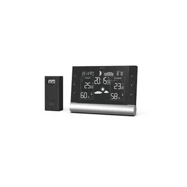 Hama, HAMA Black Line Plus - Wetterstation (Schwarz)