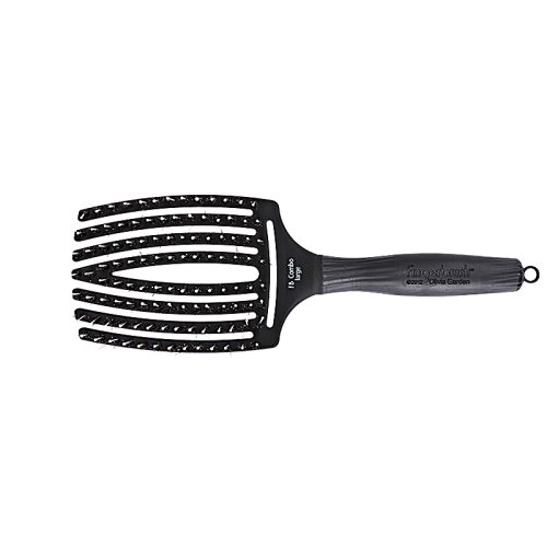 Olivia Garden, Olivia Garden Fingerbrush Care Iconic Boar & Nylon Full Black Haarb&uuml;rste schwarz L
