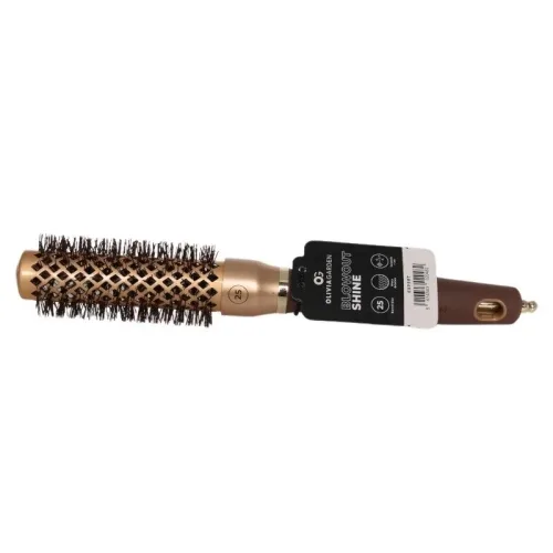Olivia Garden, Olivia Garden Expert Blowout Shine Wavy Bristles Gold & Brown 25 mm