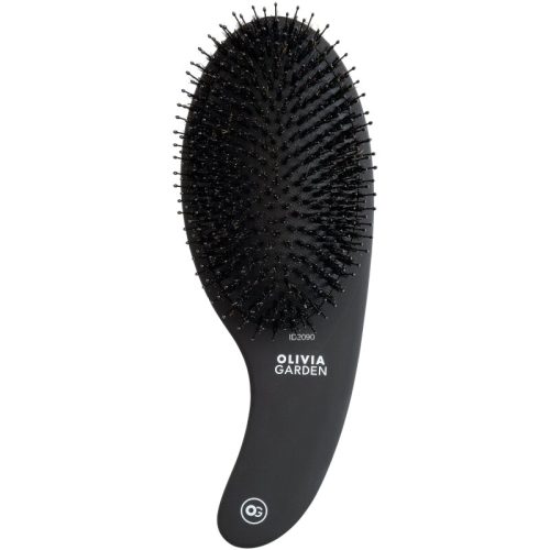 Olivia Garden Expert Care Curve Wildschwein-/Nylonborsten Matt Schwarz
