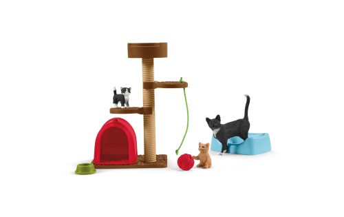 Schleich, Schleich® Spielfigur »Farm World, Spielspass für niedliche Katzen (42501)«, (Set)