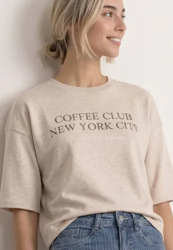 Street One, Kurzarm Sweatshirt mit Wording