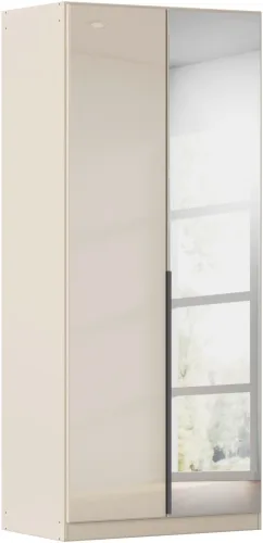 Goodproduct, GOODproduct Drehtürenschrank "Kleiderschrank Kleiderschränke Schrank Garderobe AGORDO mit Glasfront" in zwei Griff-Farben, Breiten 91-405 cm, durchdachte Innenausstattung, in 8 Breiten und 2 Höhen MADE IN GERMANY