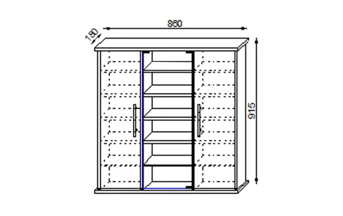MID.YOU, Medizinschrank Santila 86/91,5/18 cm 