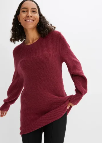 bonprix, bonprix Longpullover "Longpullover mit Knöpfen" mit dekorativen Knöpfen, mit Rundhalsausschnitt