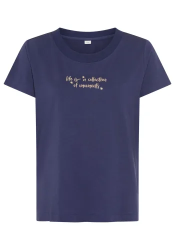 s.Oliver Pyjamaoberteil 1 mit Front Print