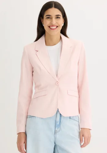 bonprix, bonprix Kurzblazer mit Pattentaschenrosa 36Damen
