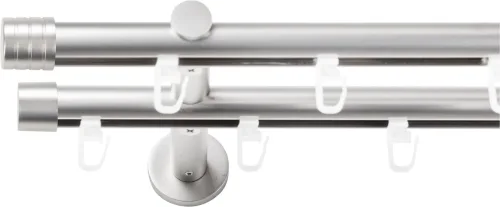 SN DECO GROUP Gardinenstange Ø 19 mm 2 läufig-läufig Fixmass;kürzbar