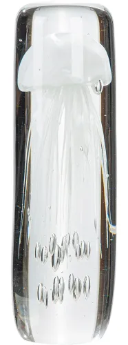 Gilde, Gilde Figur Qualle Glas Weiss H: 30 cm  | Schubiger Möbel