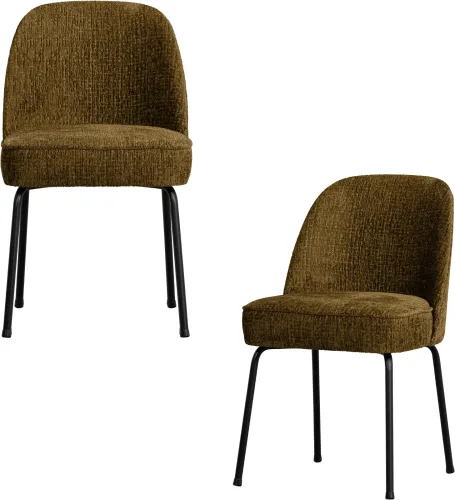 mutoni, mutoni - Esszimmerstuhl Vogue Struktursamt brass, One Size