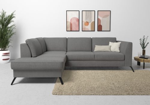 SIT&MORE, sit&more Ecksofa, inklusive Sitztiefenverstellung, wahlweise mit Bettfunktion, 15cm hoch
