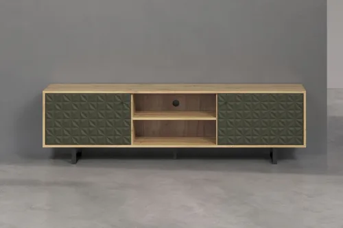 home affaire, Home affaire TV-Board "Ferretti" TV-Tisch mit besonderer Fräsung - Füsse und Griffe aus Metall