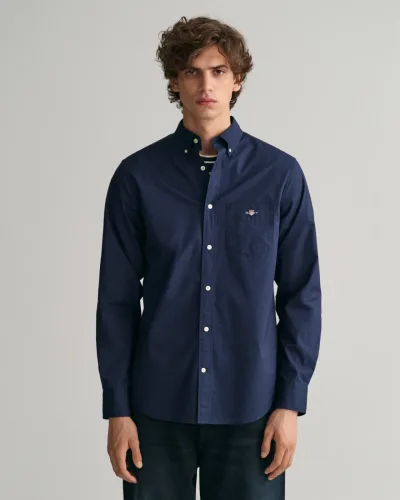 Gant, Gant - Hemd, langarm, für Herren, Marine, Größe XXL