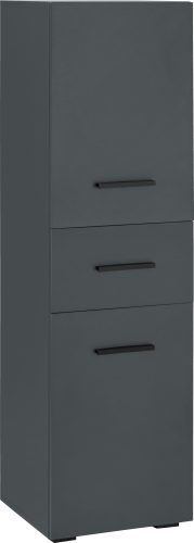 INOSIGN Midischrank »Skara«, mit 1 verstellbaren Einlegeboden hinter jeder Tür und 1 Schubkasten, mit schwarzen Griffen, Breite 38 cm, Höhe 130 cm