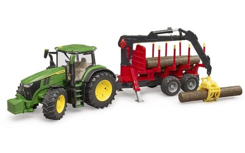 Bruder, BRUDER John Deere 7R 350, Rückeanh.+B.Stämmen
