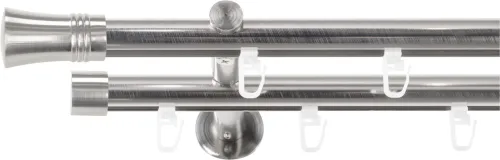 SN DECO GROUP Gardinenstange Ø 19 mm 2 läufig-läufig Fixmass;kürzbar