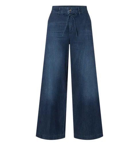 Mac, MAC Weite Jeans "WENDY" mit Denim-Binde-Gürtel