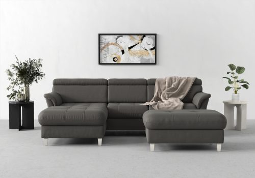 SIT&MORE, sit&more Ecksofa, inklusive Kopfteilverstellung, wahlweise mit Bettfunktion und Bettkasten