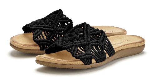 Lascana, LASCANA Pantolette "Sommerschuh, offener Schuh, Mule, Sandale," mit modischem Häkelmuster VEGAN