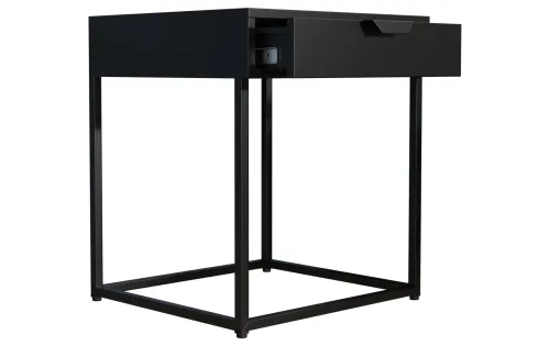 Livetastic, Nachttisch Flokas S 43/50/41 cm Schwarz 