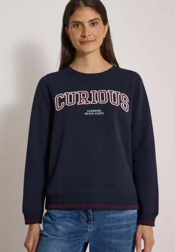 cecil, Sweatshirt mit Rundhals und Stickerei
