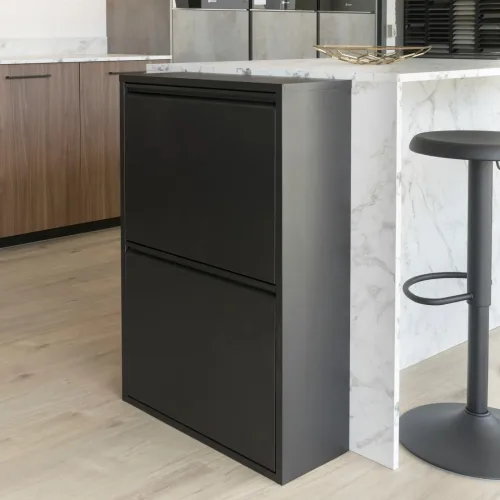 Spinder Design, Design Abfalleimer & Abfalltrenner „Gigi“, Schwarz Spinder Design