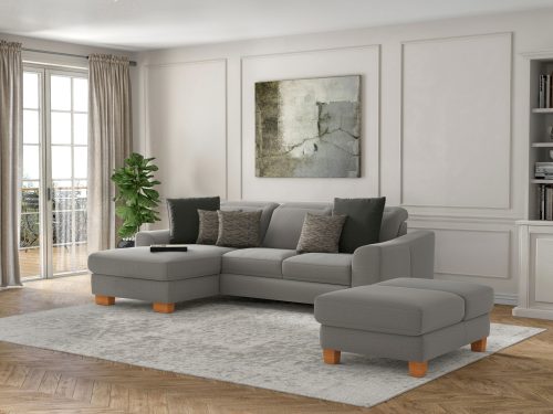 SIT&MORE, sit&more Ecksofa »Durness«, mit Federkern und hochwertigen Massivholzfüssen, wahlweise mit Kopfteilverstellung, Bettfunktion und Bettkasten oder mit Bettfunktion und Bettkasten