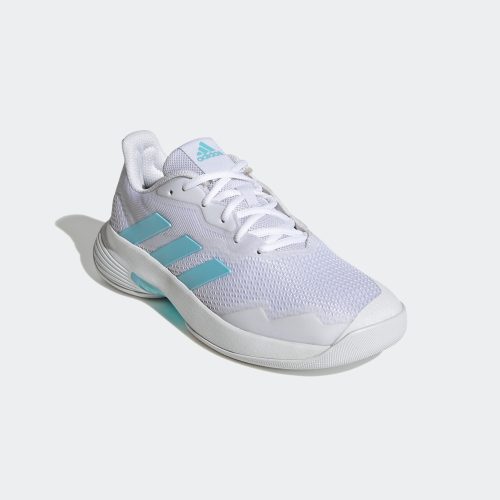 adidas CourtJam Control Teppichschuh Damen - Weiß, Türkis