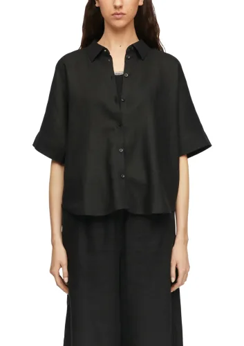 Comma Hemdbluse aus einem Leinenmix