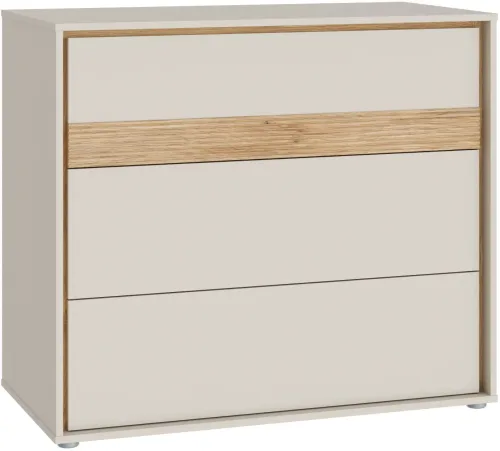 CONFORAMA, Kommode WEXLIN 3 Schubladen 50.2x96.3x84.1cm sand dekor