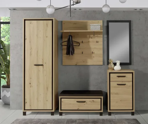 CONFORAMA, Garderobe TRONDHEIM 64.4x41.5x198.4cm artisan eiche